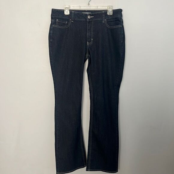 Riders by Lee mid rise boot cut dark wash Jeans Women’s 16 Long - Picture 2 of 13